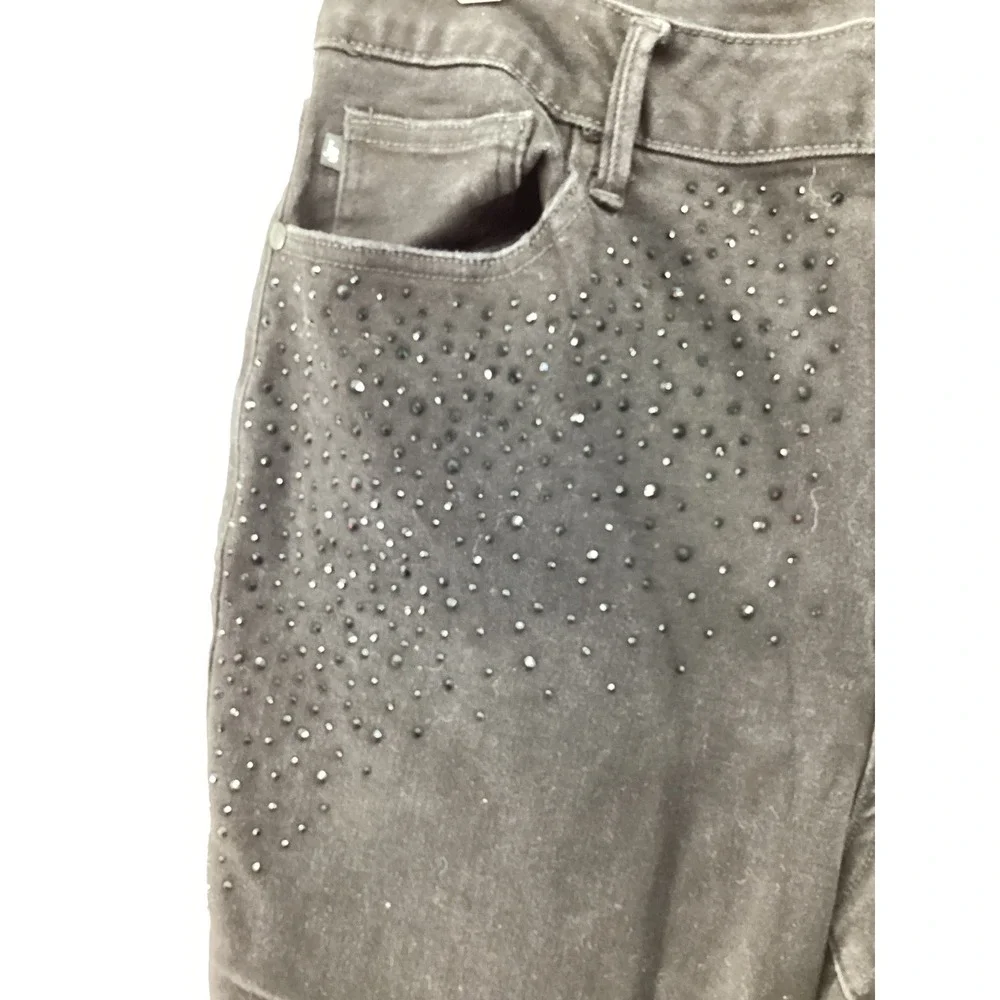 Judy Blue 16W Black Rhinestone Embellished Slim Fit High Rise Jeans Slimming